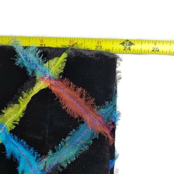 Chicos Open Blazer Size 1 M 8 Abstract Vibrant Rainbow Colors Silk Blend Lined - Picture 11 of 13